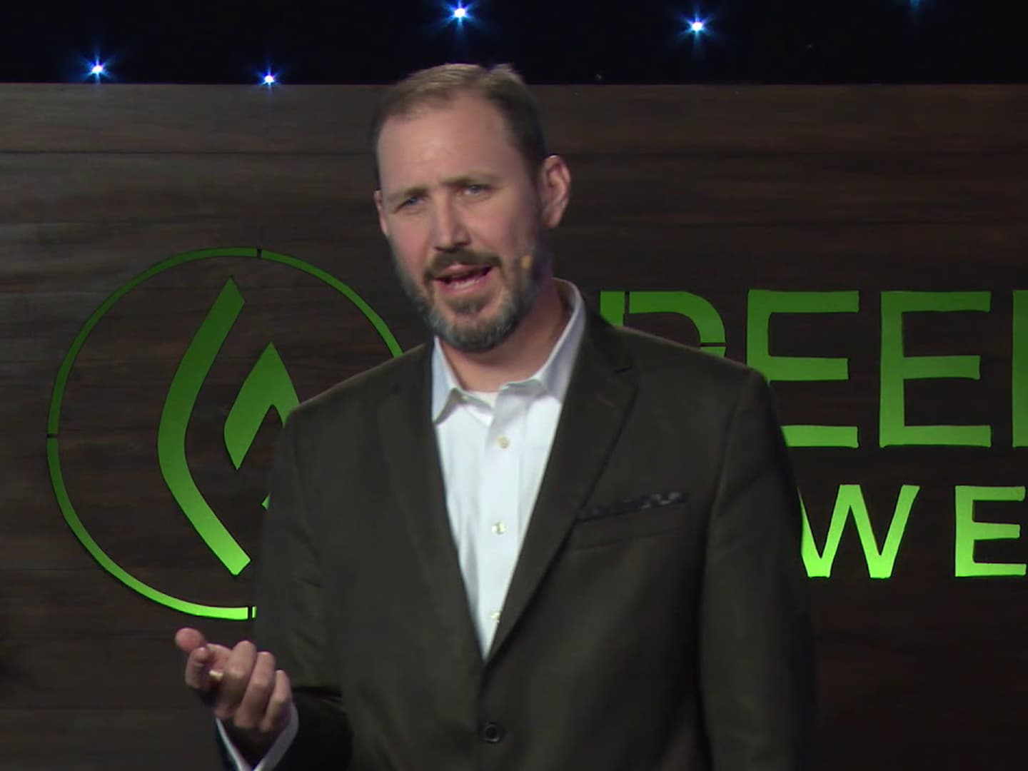 Bob Hoban speaking at Green Flower Media